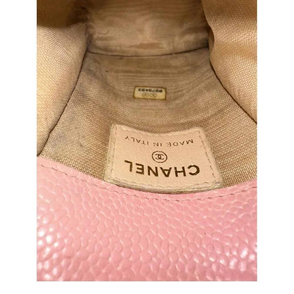 Chanel pink leather mini bag
